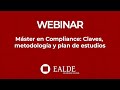 Máster en Compliance: Claves, metodología y plan de estudios