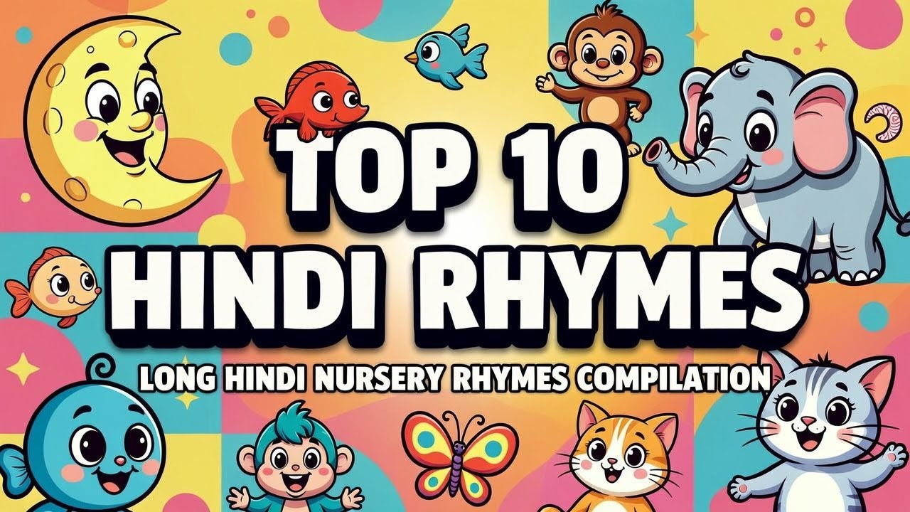 Top 10 Hindi Rhymes for Kids | Non Stop Hindi Balgeet Collection - YouTube