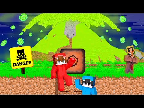 VOLCÁN TÓXICO vs Base Secreta en Minecraft!