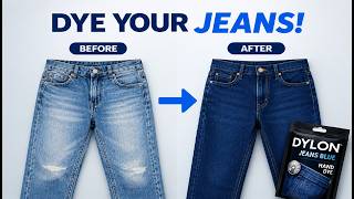 HOW TO DYE JEANS WITH DYLON HANDWASH (RESTORE FADED DENIM)
