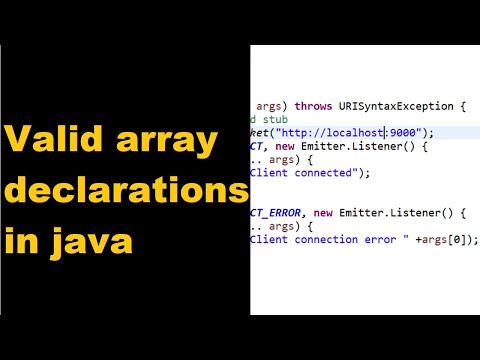 Array declarations in java | Java array declarations that are valid | Java Interview Question