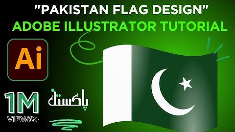 How to Design Pakistan Flag in Adobe Illustrator #adobeillustrator