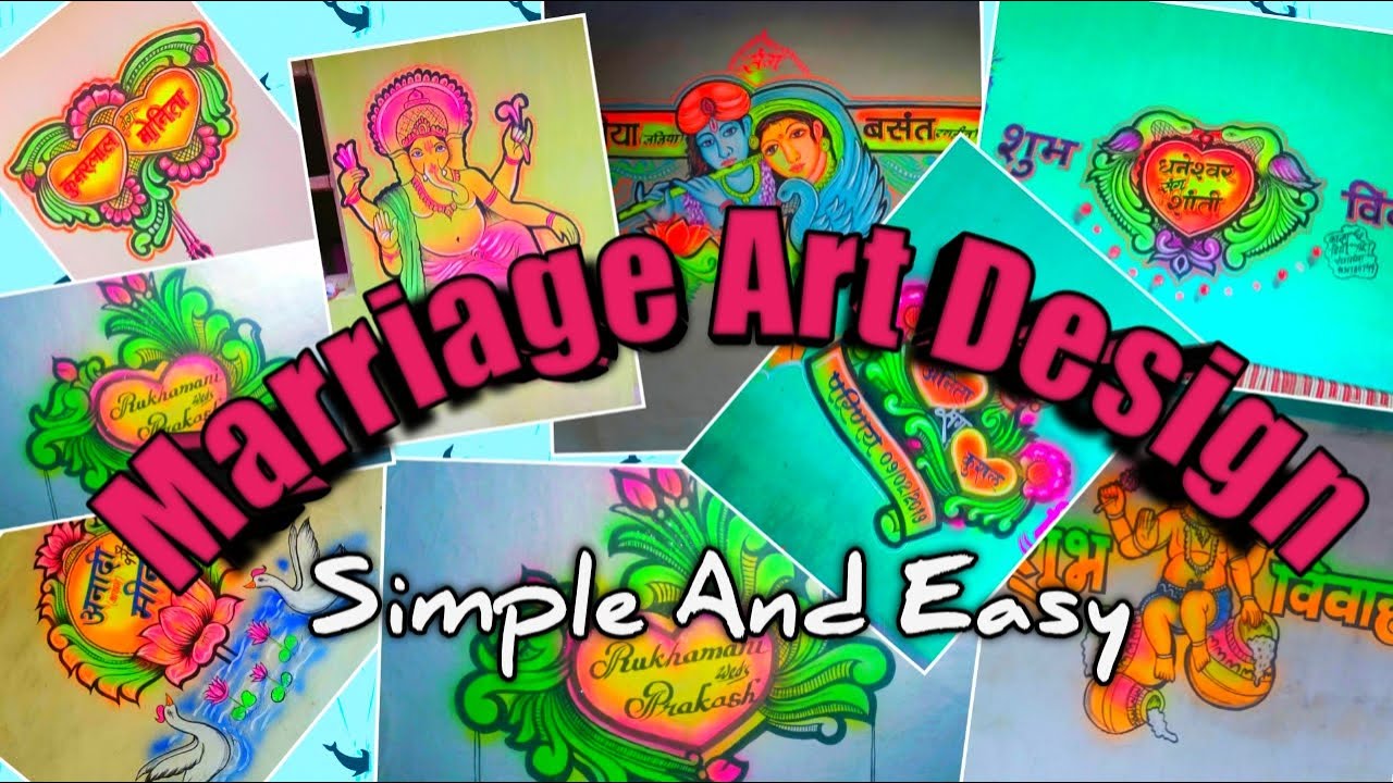 Simple And Eesy Marriage Art Design /Wedding Wall Painting/Marriage Art