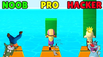 NOOB vs PRO vs HACKER Shortcut Run Android iOS Oggy And Jack