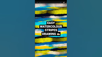 EASY WATERCOLOUR STRIPES DRAWING ✍🏻 #digitalprint #procreate #shorts #art