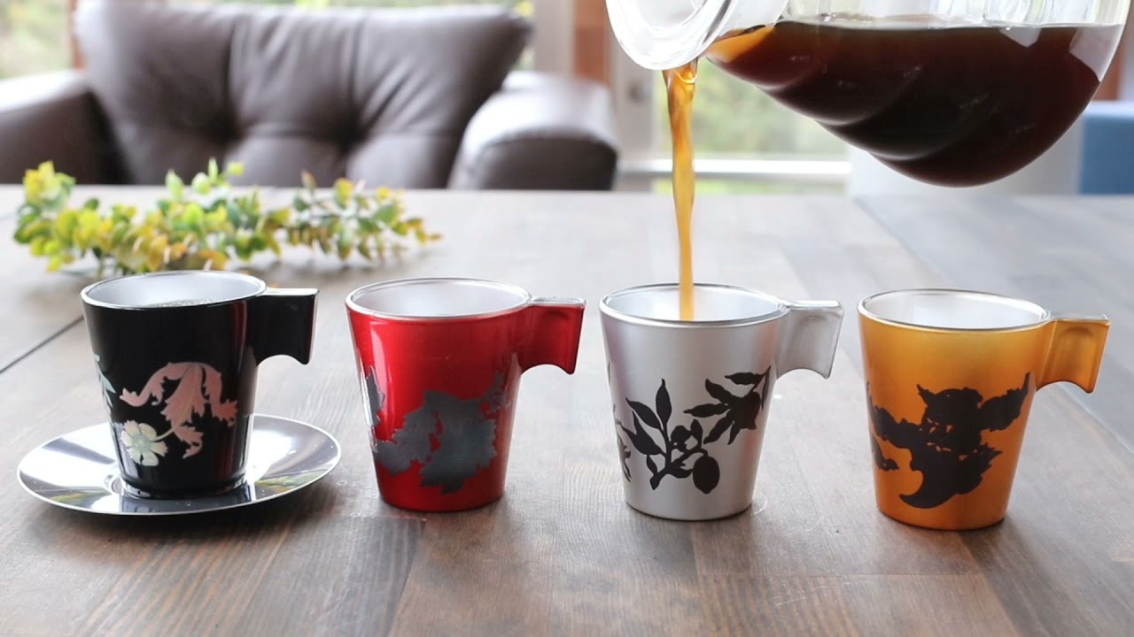 丸モ高木陶器 温感デミタスカップ&ソーサーセット ボタニカル