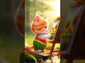 Melon Kitty Becomes a Painter! 🎨🍉 | Funny Cartoon Art Short