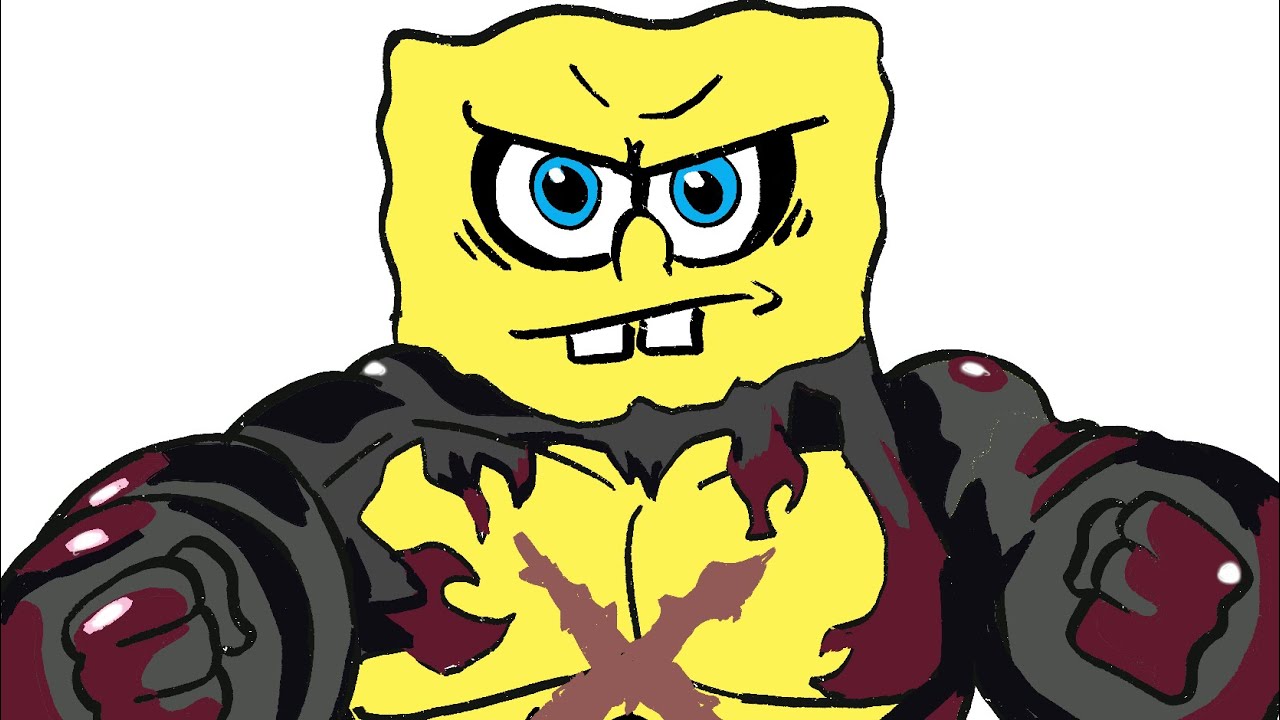 Buff Spongebob Jellyfishing