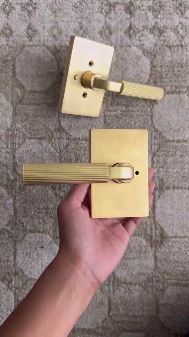Door Glow-Up | Black Door + Satin Brass Mirada Lever - YouTube