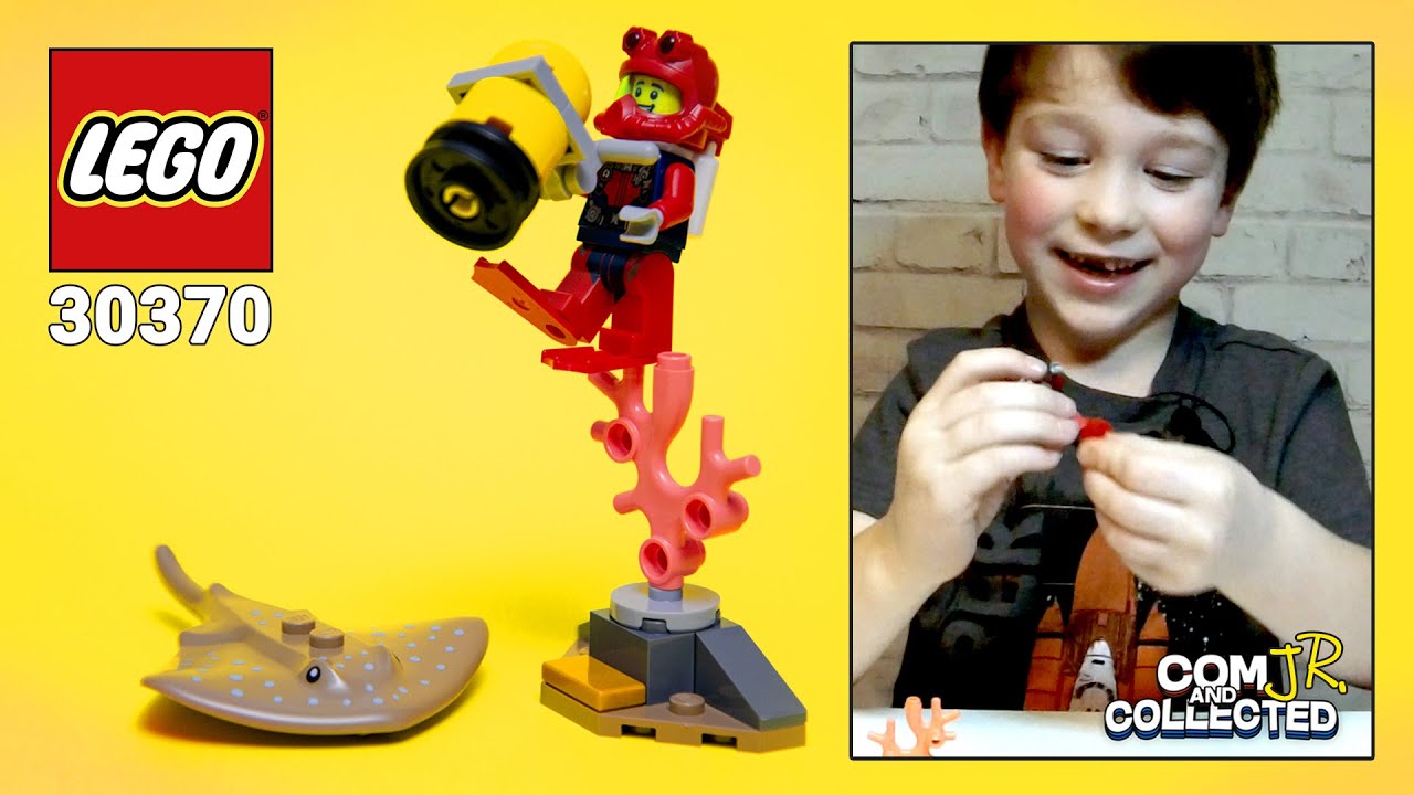 Our First LEGO Video! Johnathan opens LEGO City 30370 Ocean Diver Polybag Real-Time Build with Me!