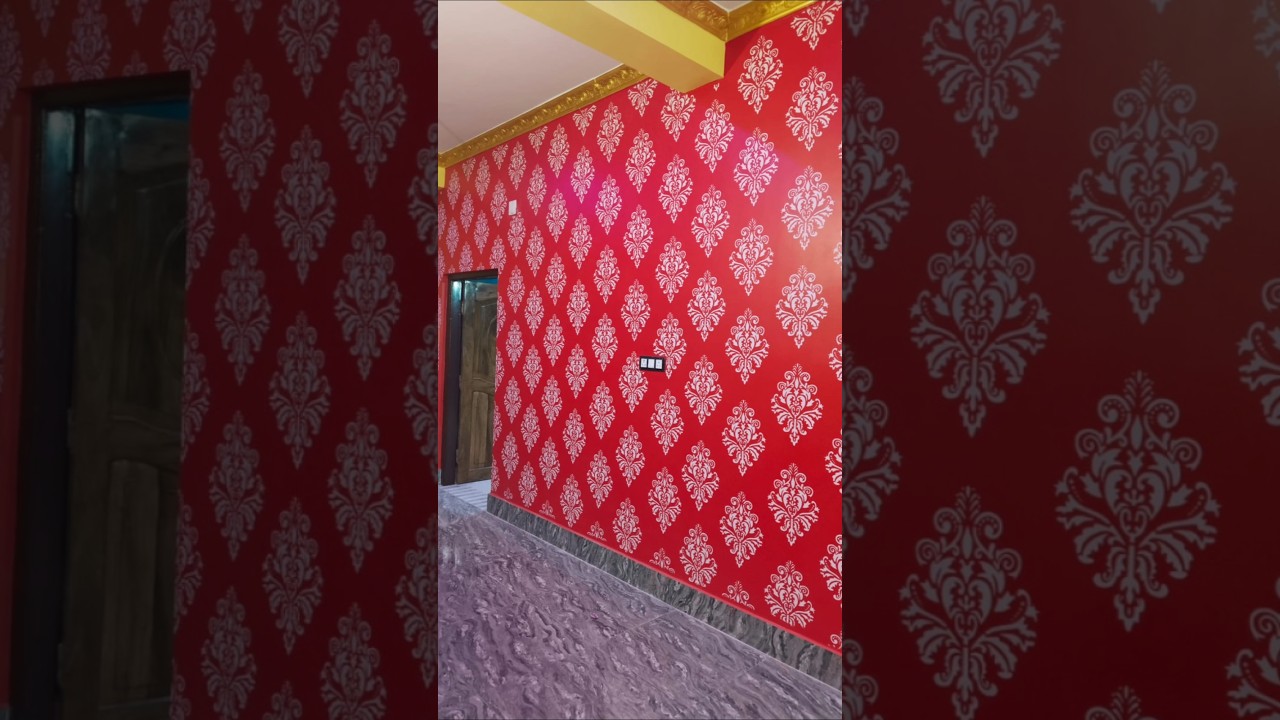 Top 12 wall stencil design  || latest wall design || Asian paints wall design bedroom ||  