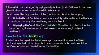 How to Fix a Toast Message that Keeps Looping in Android