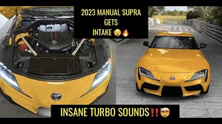 2023 MANUAL SUPRA GETS INTAKE!! *CRAZY TURBO FLUTTER*