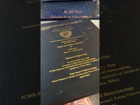 🎓My MSc thesis presentation |A journey of hard work &  Family support #biotechnology #achieve
