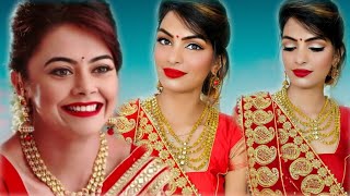 Sath Nibhaanaa Sathiya Gopi Bahu Inspired Makeup & Hairstyle For Newly Married Bride️