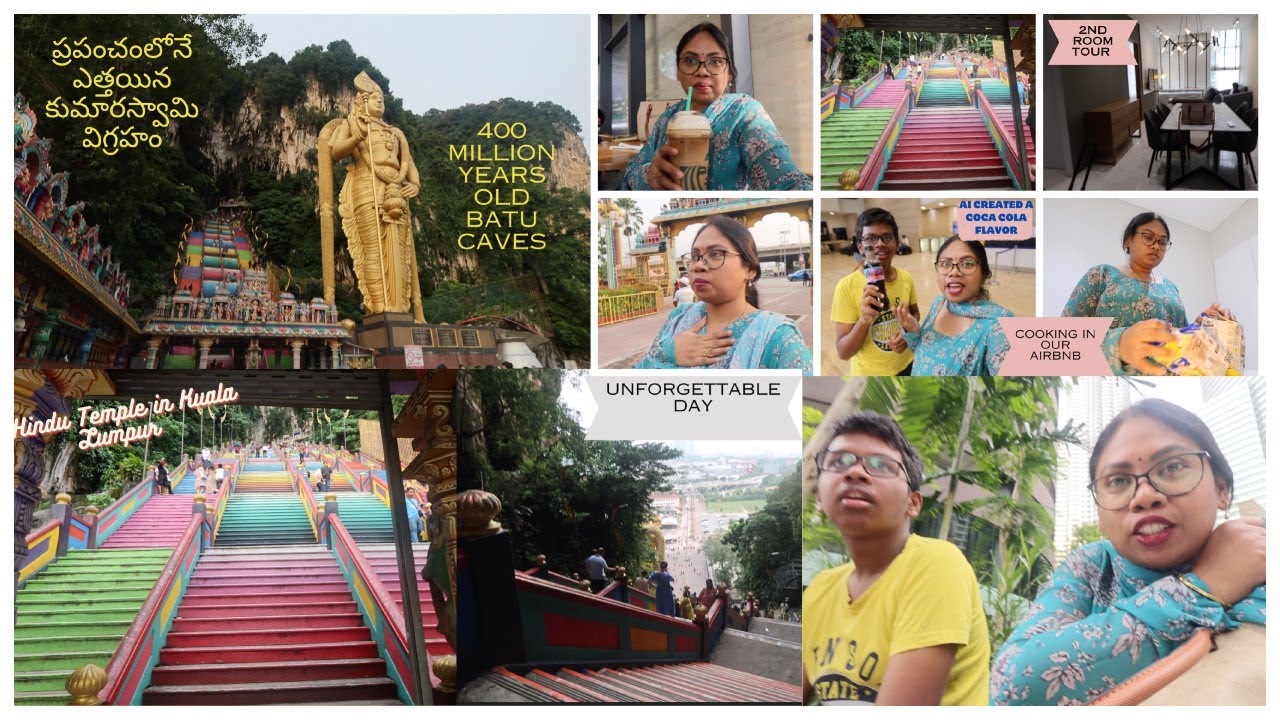 Batu Caves in Kuala Lumpur, Malaysia | ప్రపంచంలోనే ఎత్తయిన కుమారస్వామి విగ్రహం | So happy 