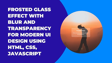 Frosted Glass UI Effect with HTML and CSS | Create a Stylish Card with a Modern Touch 🌟❄️