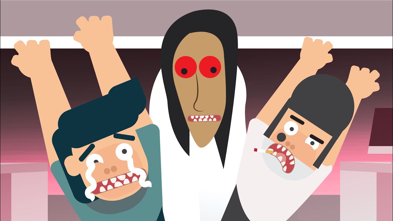 KUNTILANAK PRANK DI KANTOR ! ANIMASI KOCAK LUCU HORROR JEK N WAI - YouTube
