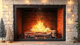 Warm Holiday Fireplace Ambiance 🔥🎄 Crackling Fire, Festive Decor & Relaxing Sounds