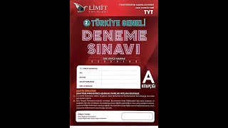 Li̇mi̇t Yayinlari 2 Nolu Türki̇ye Geneli̇ Tyt Deneme Sinavi Soru Çözümleri̇ 26052023