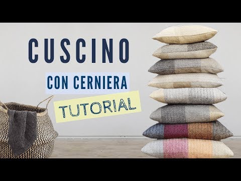 Fodera per cuscino con cerniera - tutorial per principianti