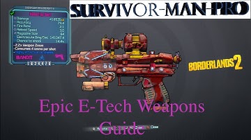 Borderlands 2 Epic E-Tech Weapons Guide! (Bandit Dart)