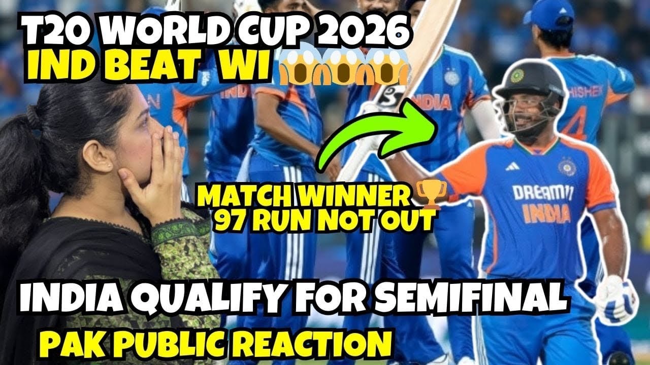 India🇮🇳 beat WestIndies | Ind into SemiFinal | Sanju Samson🔥 Match Winner | T20WorldCup2026 Reaction