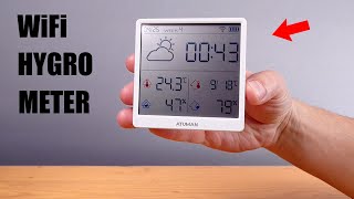 This Digital Hygrometer is a WiFi Temperature and Humidity Sensor Meter for Home