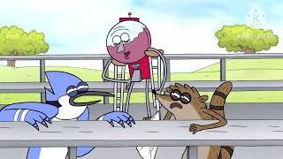 Mordecai And Rigby Finishing The Sandwich