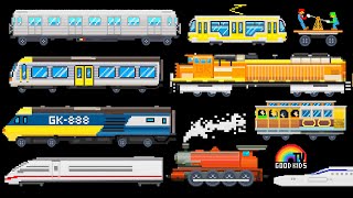 Railway Vehicles   Trains and Subways   GoodKidsFun & Educational Learning Video