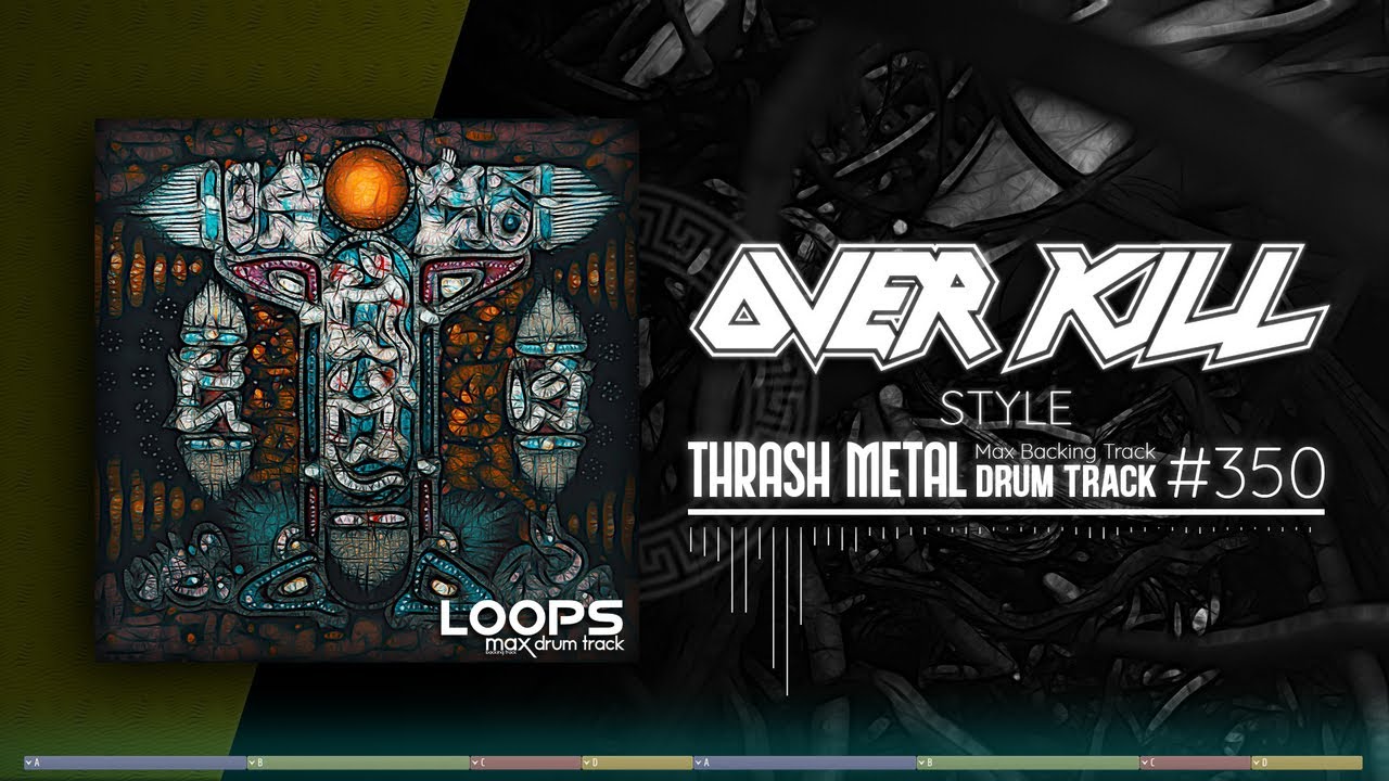 Thrash Metal Drum Track / Overkill Style / 185 bpm