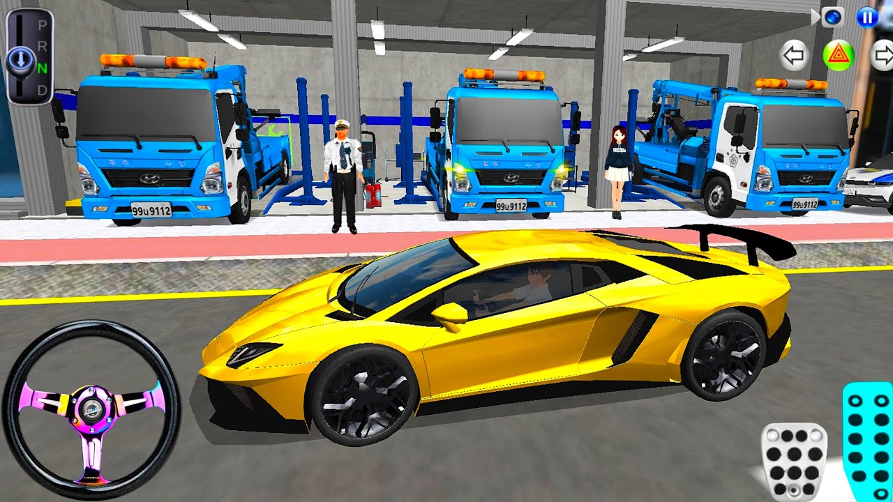 New Tow Truck & Golden Lamborghini For Parking 🅿️ 3D Driving Class 2025 🎮 Android iOS Gameplay 🚧