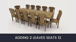 Alexandria Extending Dining Table with Breadboard Ends