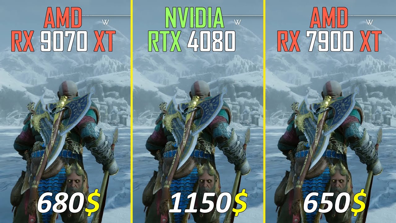 RX 9070 XT vs RTX 4080 vs RX 7900 XT Test at 1440P and 4K