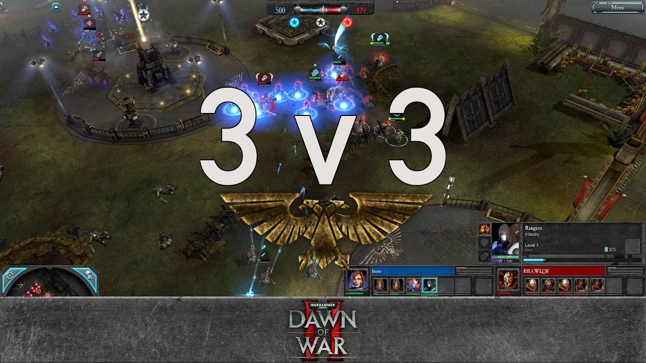 Dawn of War 2 - 3v3 | boss + Impregnable + Veyasu [vs] BRAWLER ...