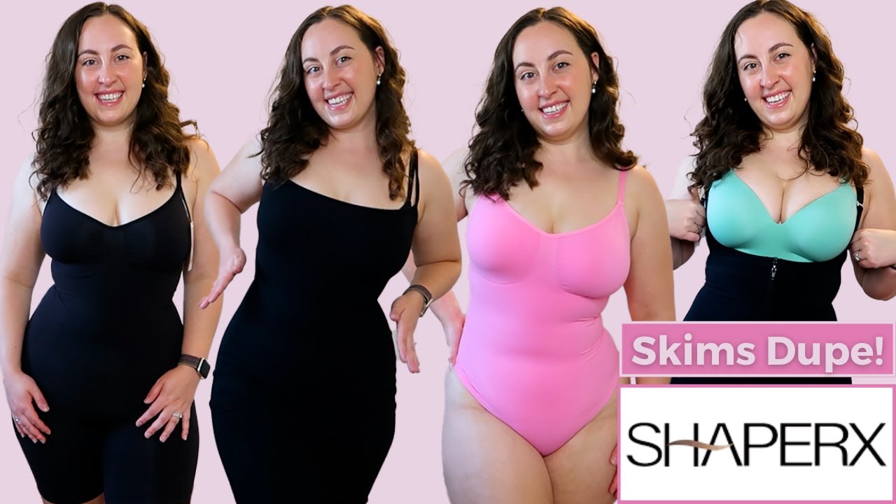 SHAPERX Low Back Bodysuit for Women Tummy Control Shapewear