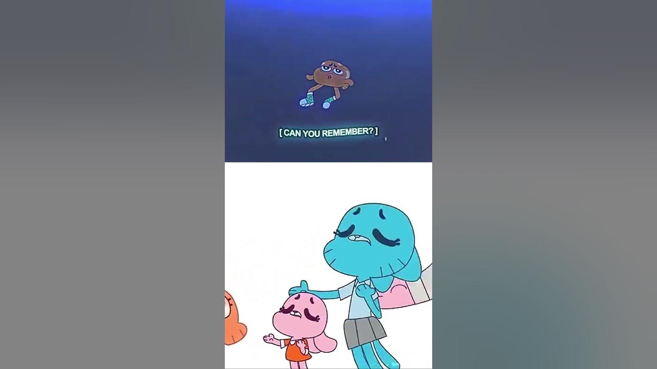 Cartoon vs Animated Gumball "Can You Remember The Rain"! #trending #gumball #shorts #viral #tawog