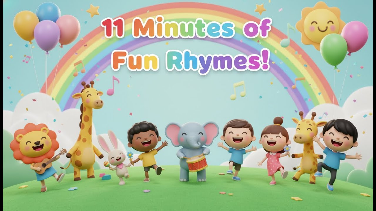 “Kids Rhymes Mega Mix 🎉 | 11 Minutes of Fun Learning Songs for Children”  