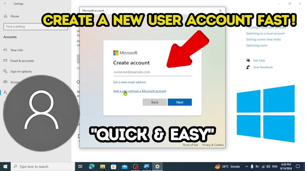 How to Create a New User Account on Windows 10 | Step-by-Step Guide ...