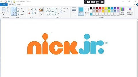 How to draw Nick Jr. logo in MS Paint..Step by Step..