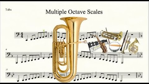 Tuba Multiple Octave Major Scales with Full Band Accompaniment