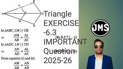 Class 10 Ex-6.3 Q1 to Q16 Triangles Chapter 6 maths NCERT NEW Syllabus PART -3 QUICK REVISION