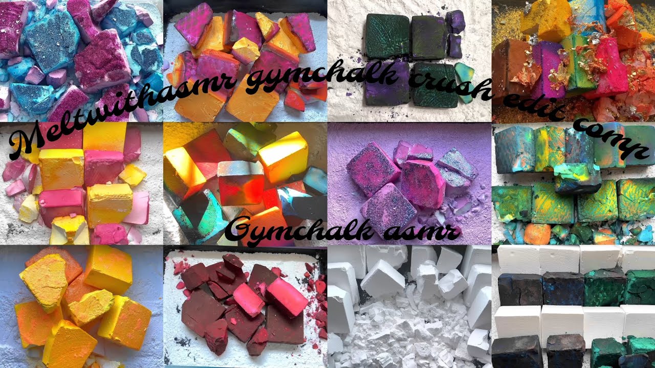 Soft bsn and crunchy gymchalk edit compilation | long edit Comp of @meltwithasmr | dyed & pj | asmr