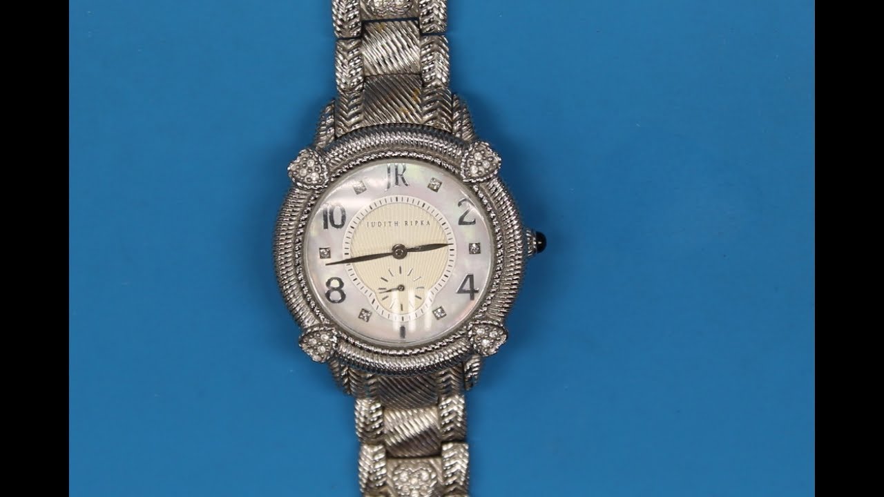 Judith Ripka ladies stainless steel and coral colored sporty watch NEW BATTERY Judith Ripka Watch - Etsy main image 3