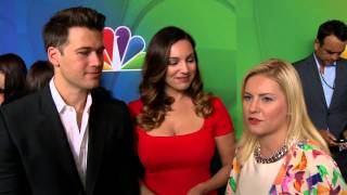 ONE BIG HAPPY: Nick Zano, Kelly Brook, & Elisha Cuthbert NBC Upfronts TV Interview | ScreenSlam