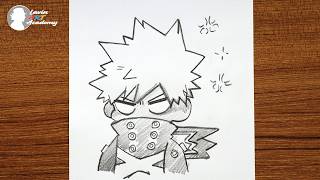 How to Draw Chibi Katsuki Bakugo Step by Step || My Hero Academia Drawing