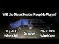 Truck camper winter setup  winter weather advisory  real life test