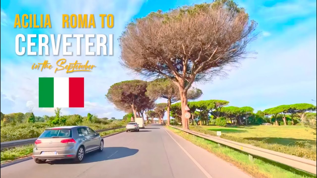 Driving in Italy 🇮🇹 from Acilia Roma to Cerveteri in September 2024 ...