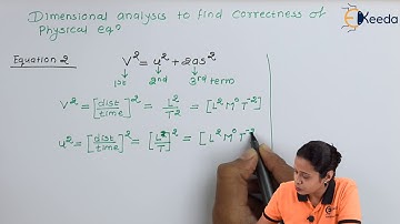 Dimensional Analysis to Find Correctness of Physical Equation 2 - Diploma Physics 1