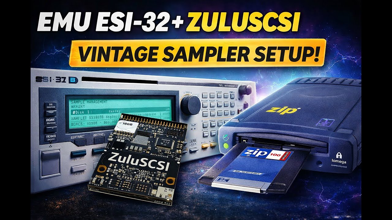 EMU ESI-32 with ZuluSCSI & Iomega ZIP – Vintage Sampler Tech Setup